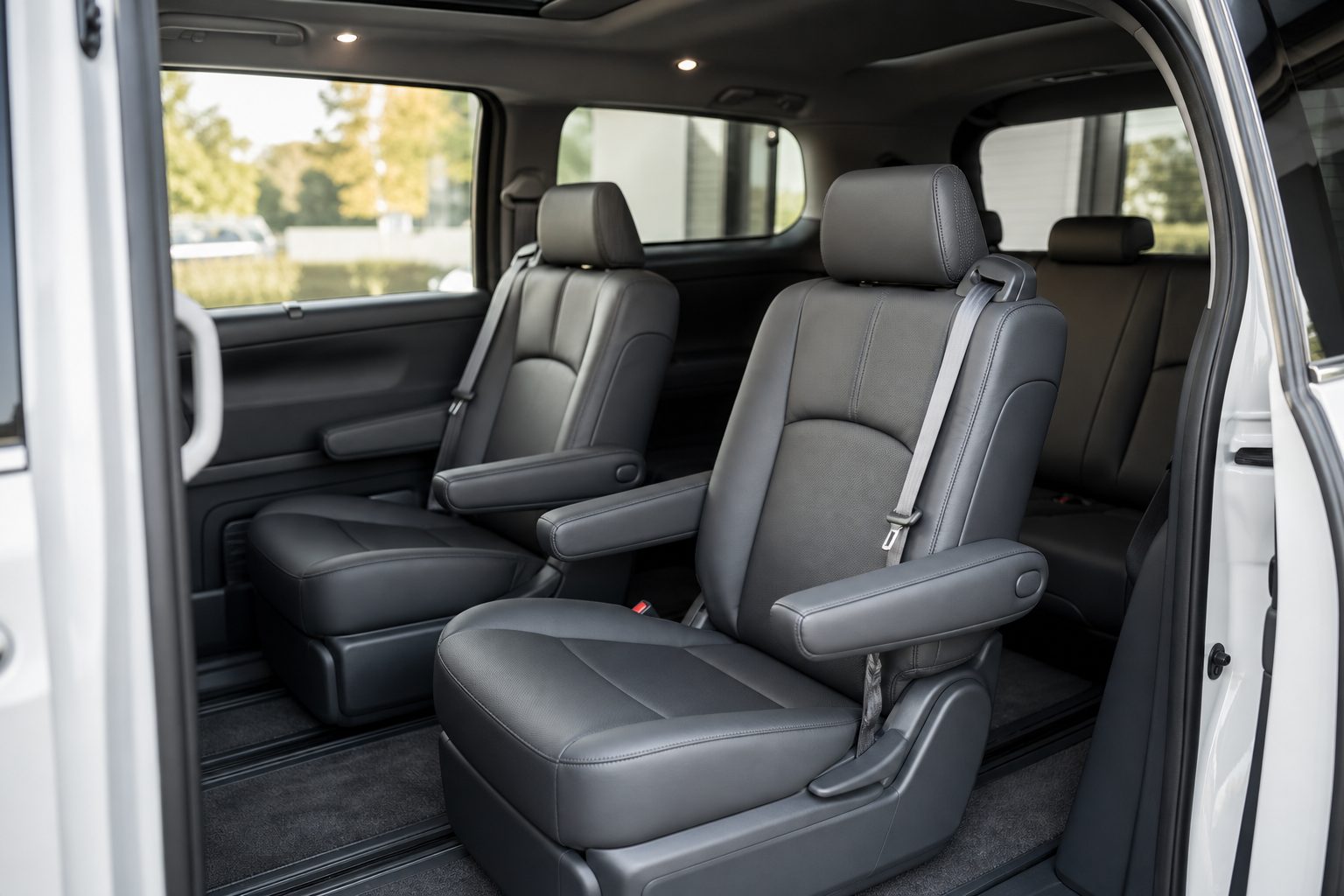 Interior cómodo de la camioneta